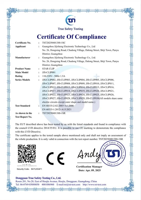 CE (LVD) certificate