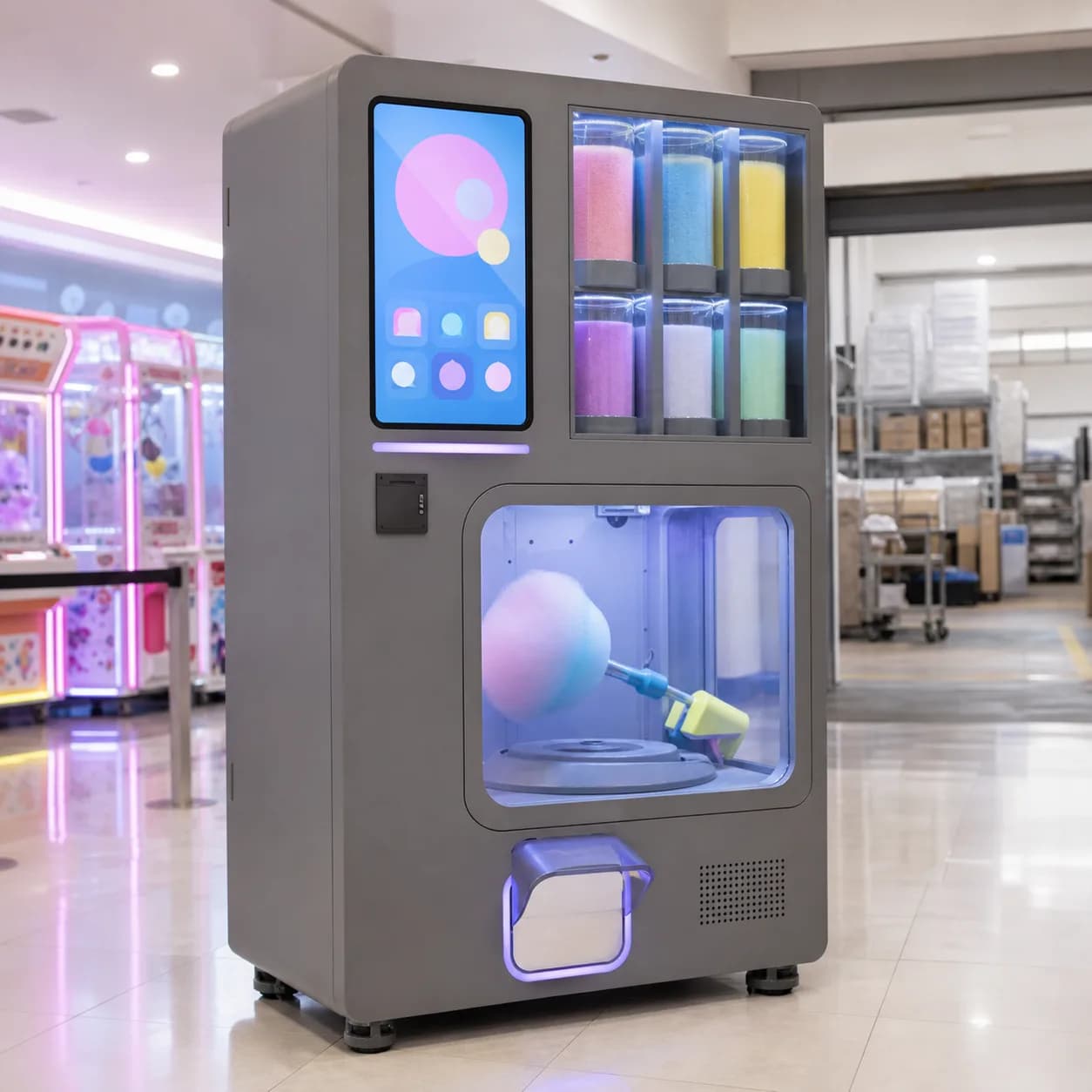 Automatic Cotton Candy Vending Machine Manufacturer - editorial cover image