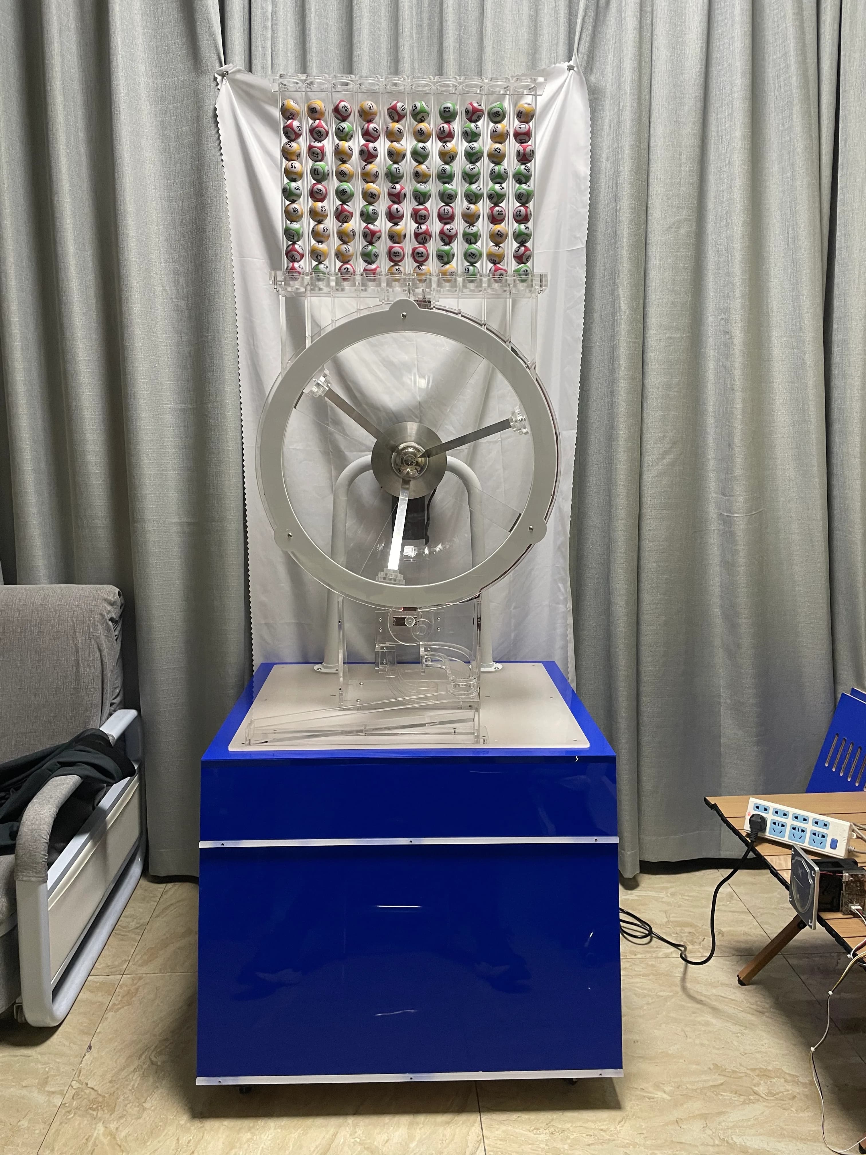 Lottery-style gacha machine detail photo inside the Jisun factory